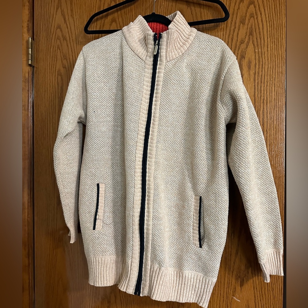 Fleece lined oversized grandpa sweater
